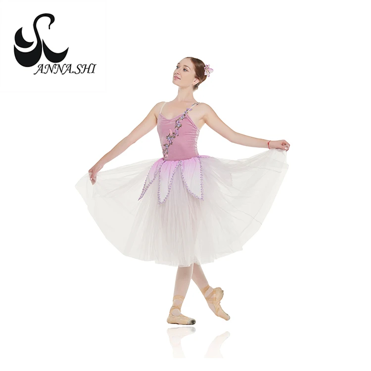 Dream Baby  Girl Lady Adult Embroidered Flower Ballet Tutu Dress long ballet dress