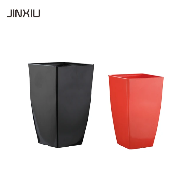 square ceramic pots vertical planter garden plastic flower vase