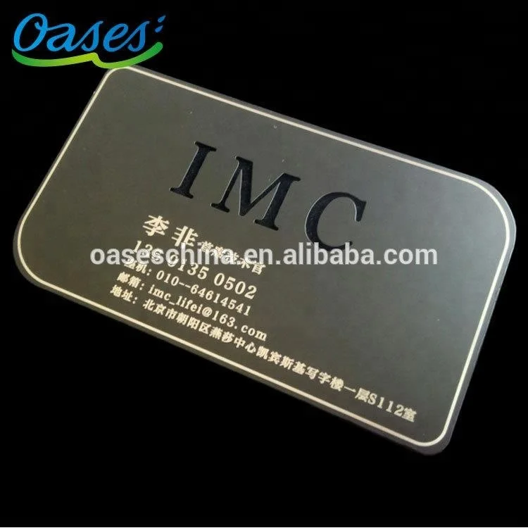 304 stainless steel metal visiting card etched and printing