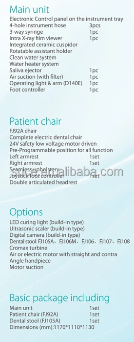FJ22 Dental Unit Dental chair