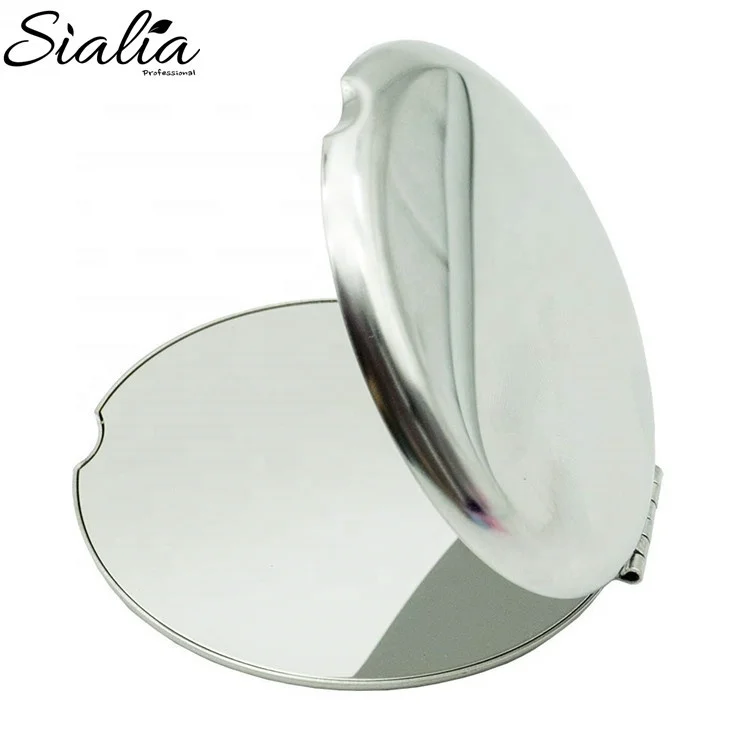 Professional Double-sided Small Handheld Mini Travel Makeup Mirror Custom Logo