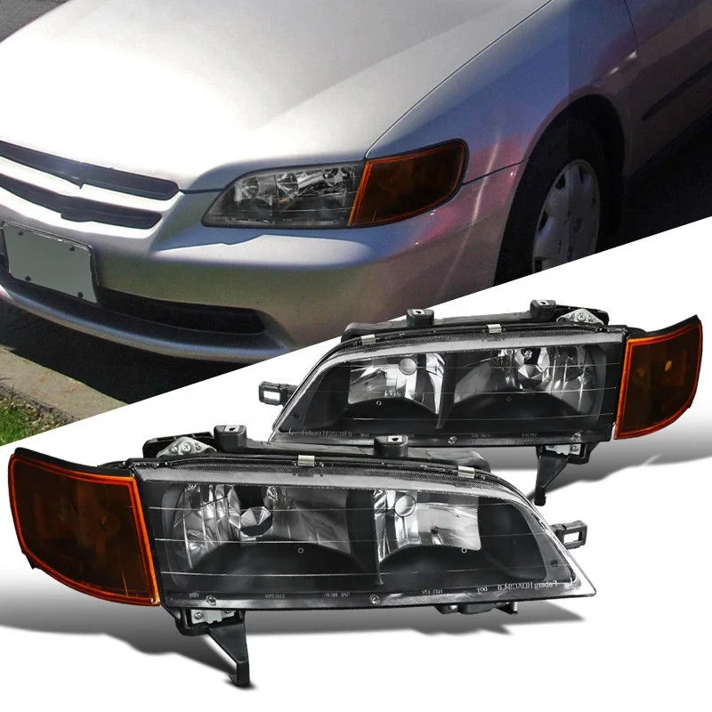 Apply To Auto headlamp For  Honda Accord 1994-1997 black  headlights Head lamp+Park Lamp lights