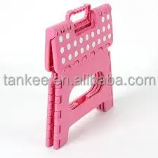 11' Folding Step Stool Plastic Heavy Duty Foldable Non Slip Grip Home Office Kitchen