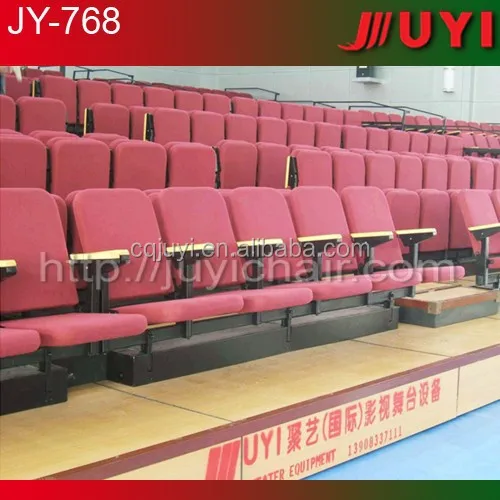foldable music hall seat CE EN ISO telescopic bleacher retractable bleacher for baseballs entertainment sports games JY-768
