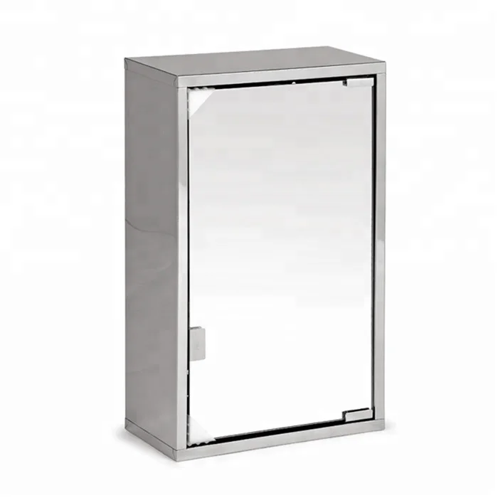  Настенный металлический зеркальный шкаф с раздвижной дверью для ванной