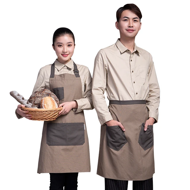 
 Хлебобулочные изделия из хлопка официанта ресторана/Официантка Униформа Ресторан сотрудников с длинными рукавами hi vis рубашка форма  