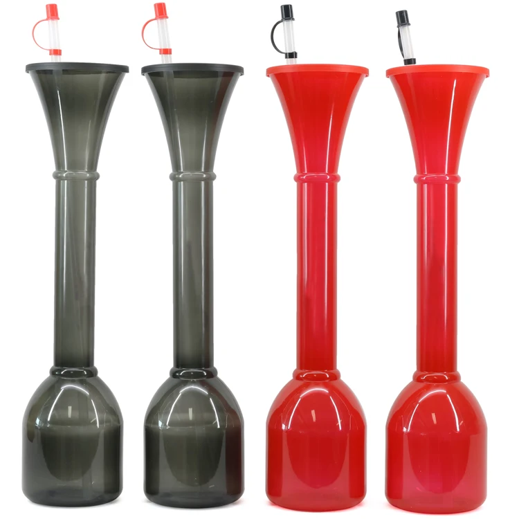 Large Volume Plastic Yard Glass Straw Drinking Cup