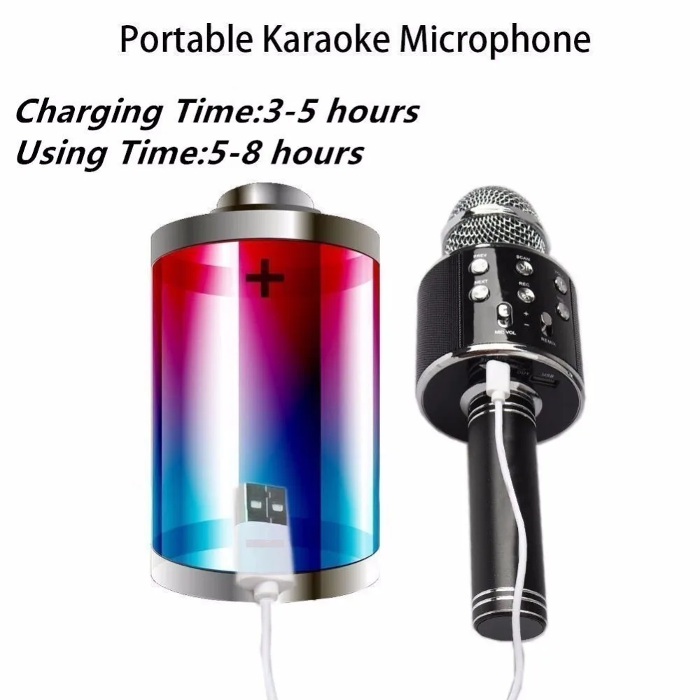 2018 Hot Sale UHF Wireless karaoke Microphone with Signal Receiver for conference system micro phone/performance