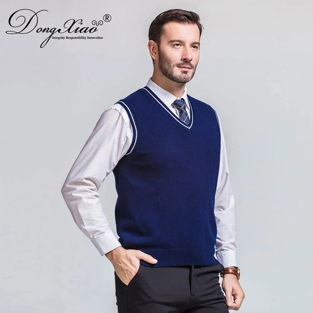 Fashion Clothing Men Woolen Sweaters Jackets Turkey Pullover V Neck Wool Vest