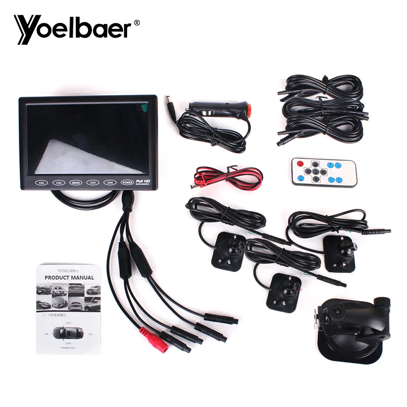 yoelbaer cameras for car 120 degree car rear view parking reverse camera car camera front and rear