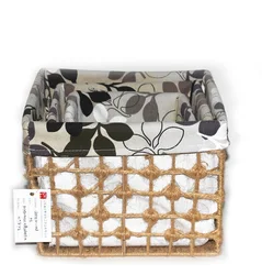 straw rope weaving storage basket
