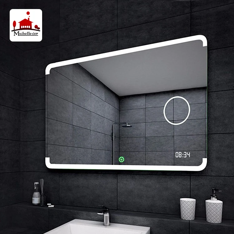 Hot selling lighted magnifying mirrors 3x 5x rectangle bathroom smart backlight led mirror