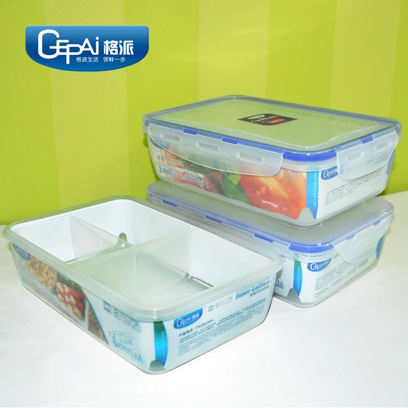 Factory 1750ml Modern 4-Compartment Plastic Bento Lunch Box Fresh-keeping Food Containers LFGB Rectangle Storage Bins