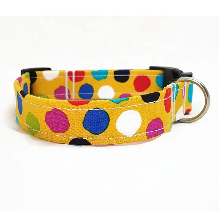 
Желтый, в горошек, конфеты, пончики, тетрис, хипстер, хлопковая ткань, ошейник для собак с персонализированным логотипом 
