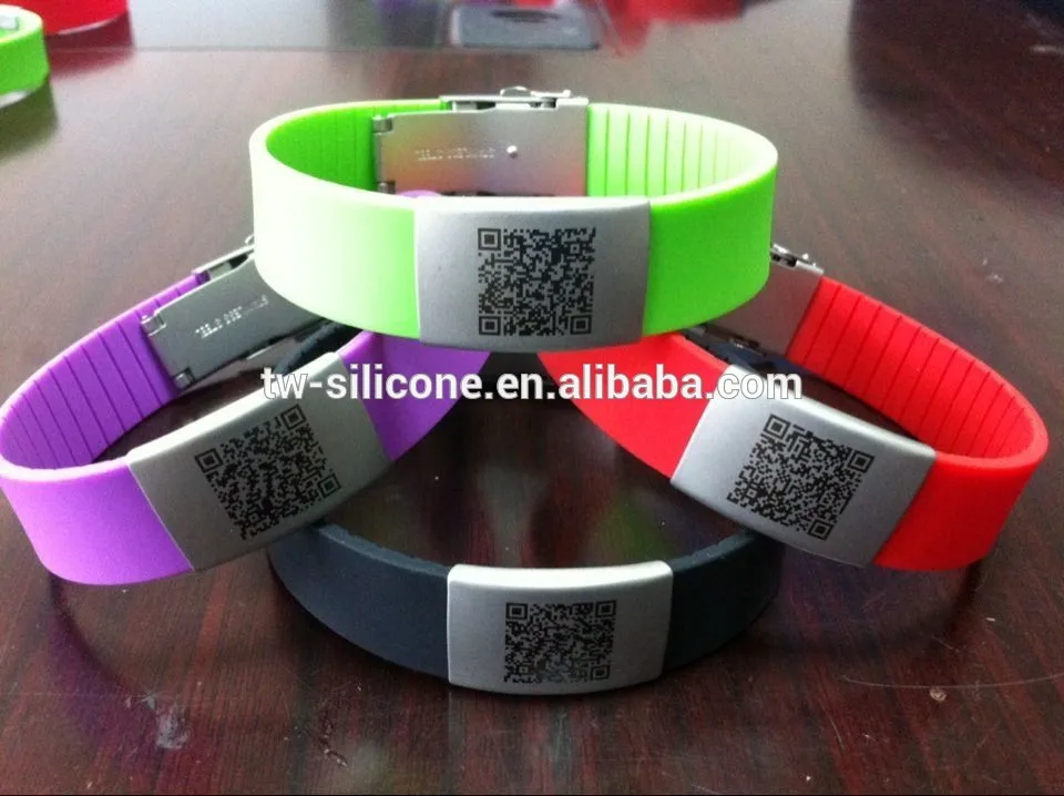 Waterproof rubber band sports wristbands runners identity bracelet