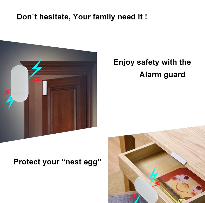  Беспроводной домашней безопасности двери окна охранной сигнализации DIY легко установить с громким 120 дБ сирена системы