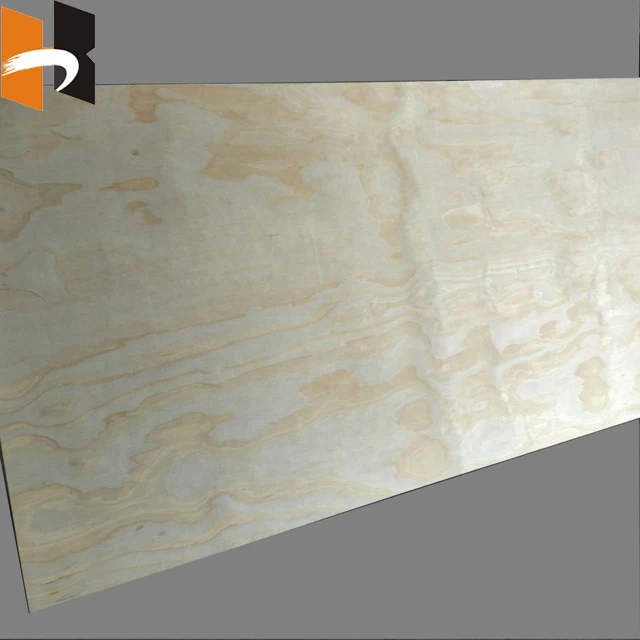 Furniture grade of Interior usage radiate soft wood pine plywood