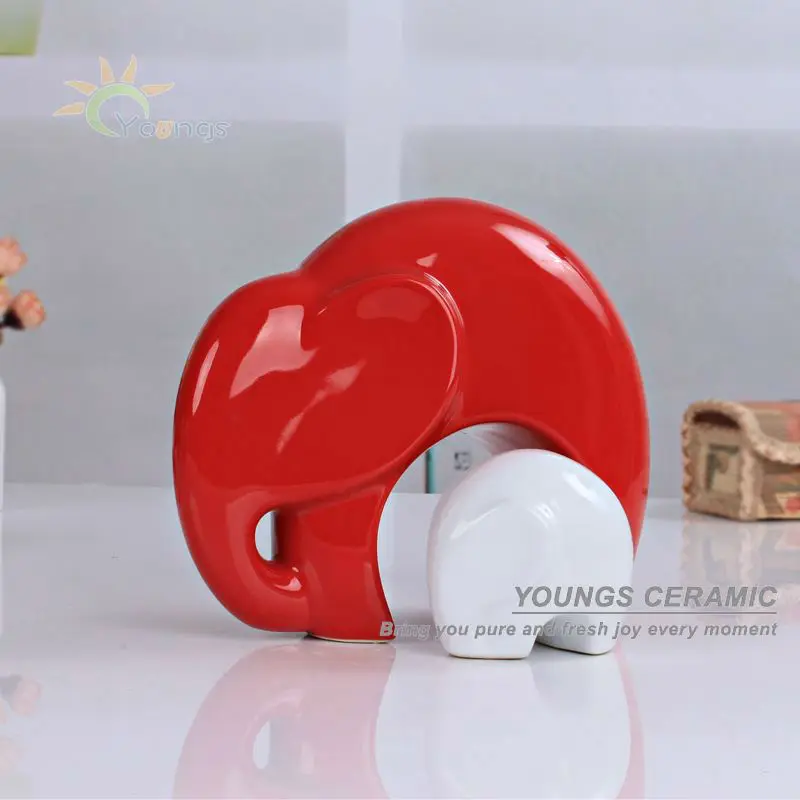 2015 Style Hand Maded Ceramic Porcelain Decoration Elephants For Home