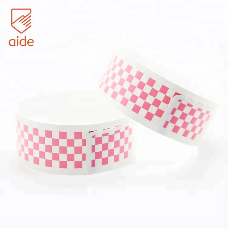Wholesale Adjustable Waterproof Direct Thermal Paper ID Wristbands for Indoor Playground
