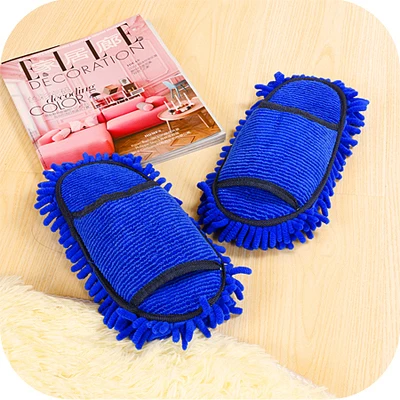 Hot Sell Multi-Function Machine Washable 100% Microfiber Absorption  Household Home Chenille Foor Cleaning Slippers