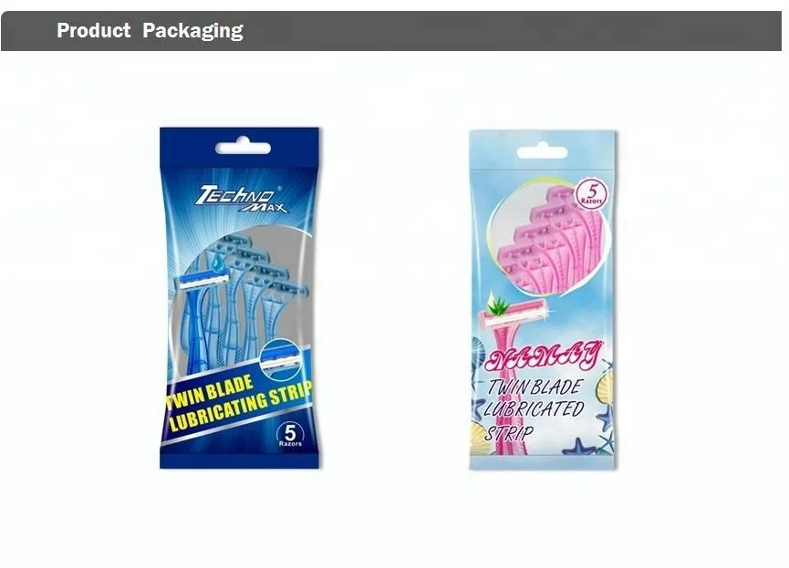 Super quality shaving sticks with two razor blades and plastic handle