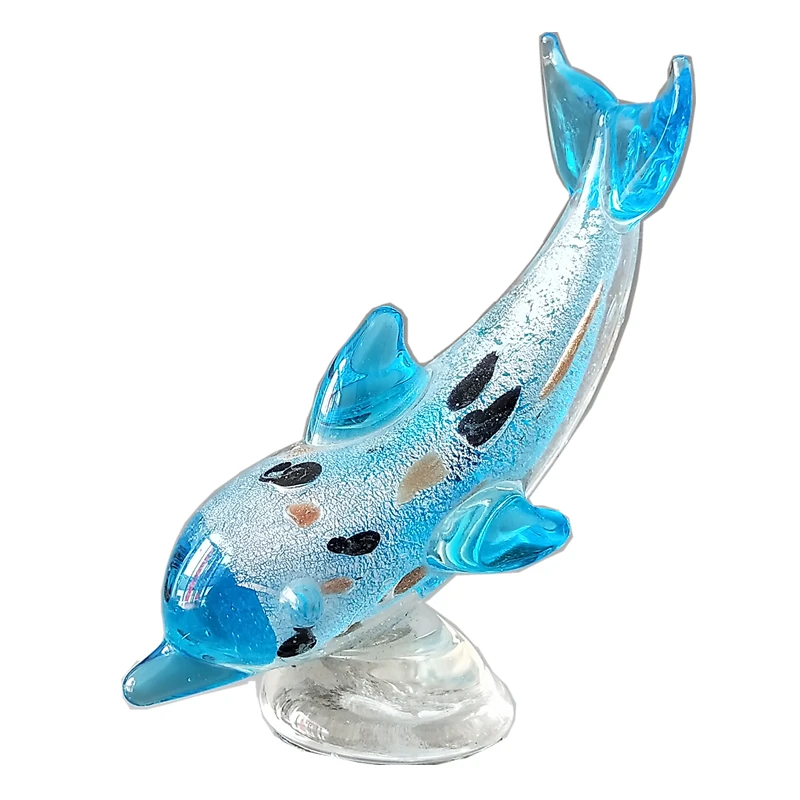 decorative glass dolphin wine stopper