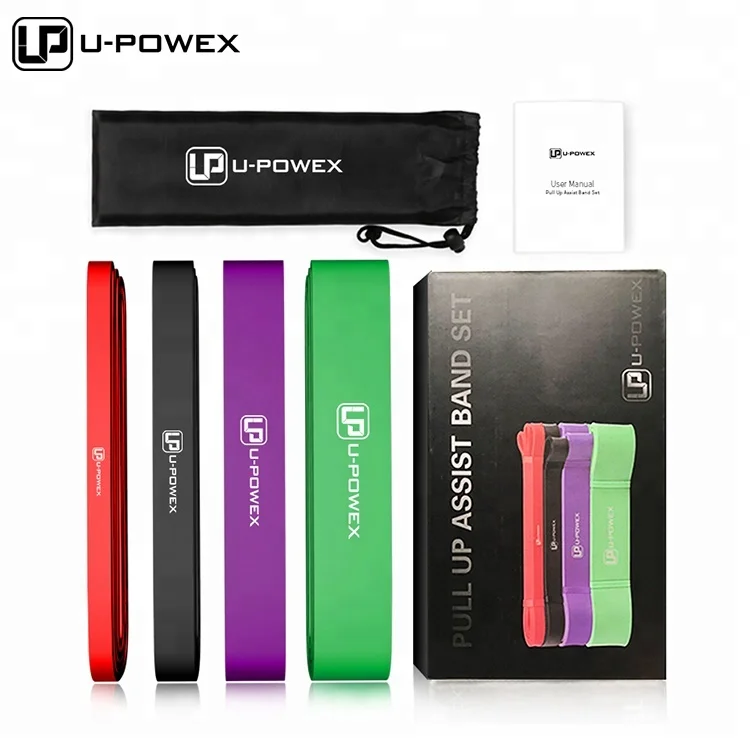 Набор эластичных лент Amazon, комплект эластичных лент для растяжки, латексный полиэтиленовый пакет, доступны индивидуальные логотипы для силовых тренировок