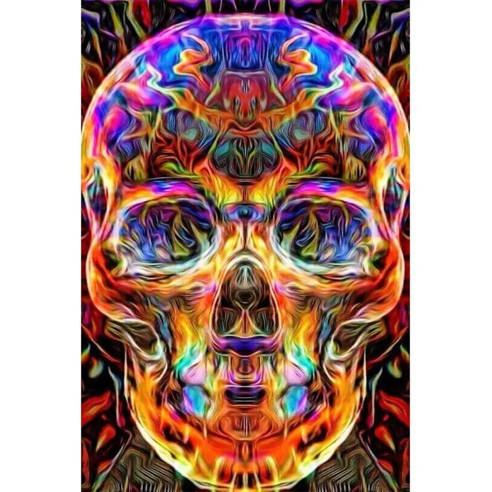 Skull picture canvas rolls for painting print wall art diamond painting skull