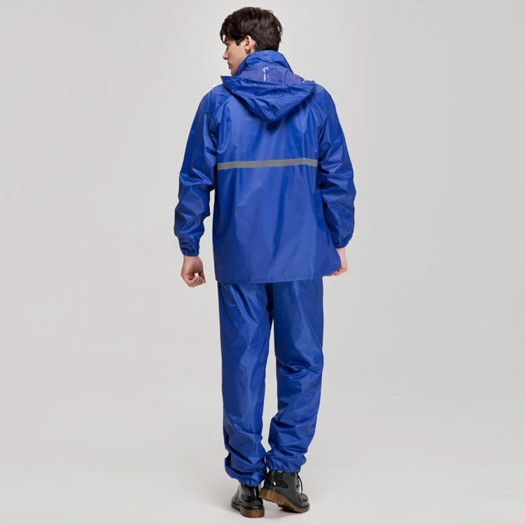 polyester rain jacket in suit with pant PVC coating