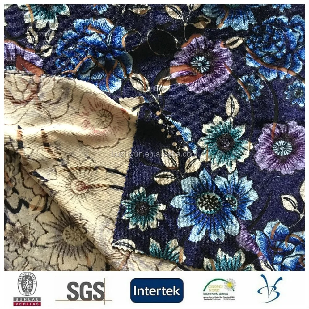 excellent quality stretch kawaii floral print burn out super soft micro velvet