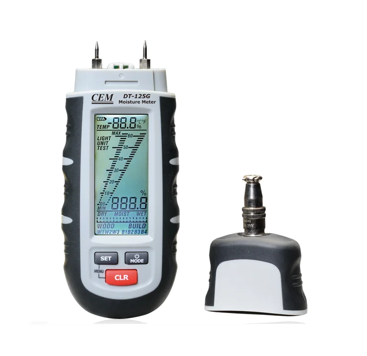 
CEM DT-125G Various Professional Remote Probes Moisture Meter For Wood Plaster Building materials Paper 