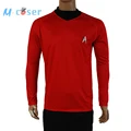 Star Trek Into Darkness Scotty Shirt Uniform Cosplay Costume Red Version For Adult Men