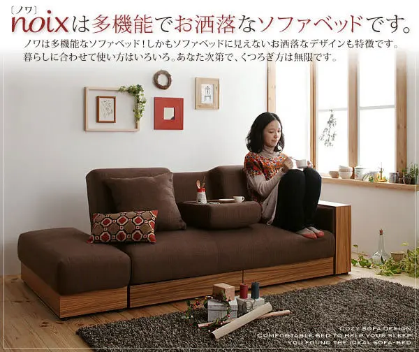 Multifunctional fabric sofa bed,living room sofa,wood frame folding sofa bed with storage