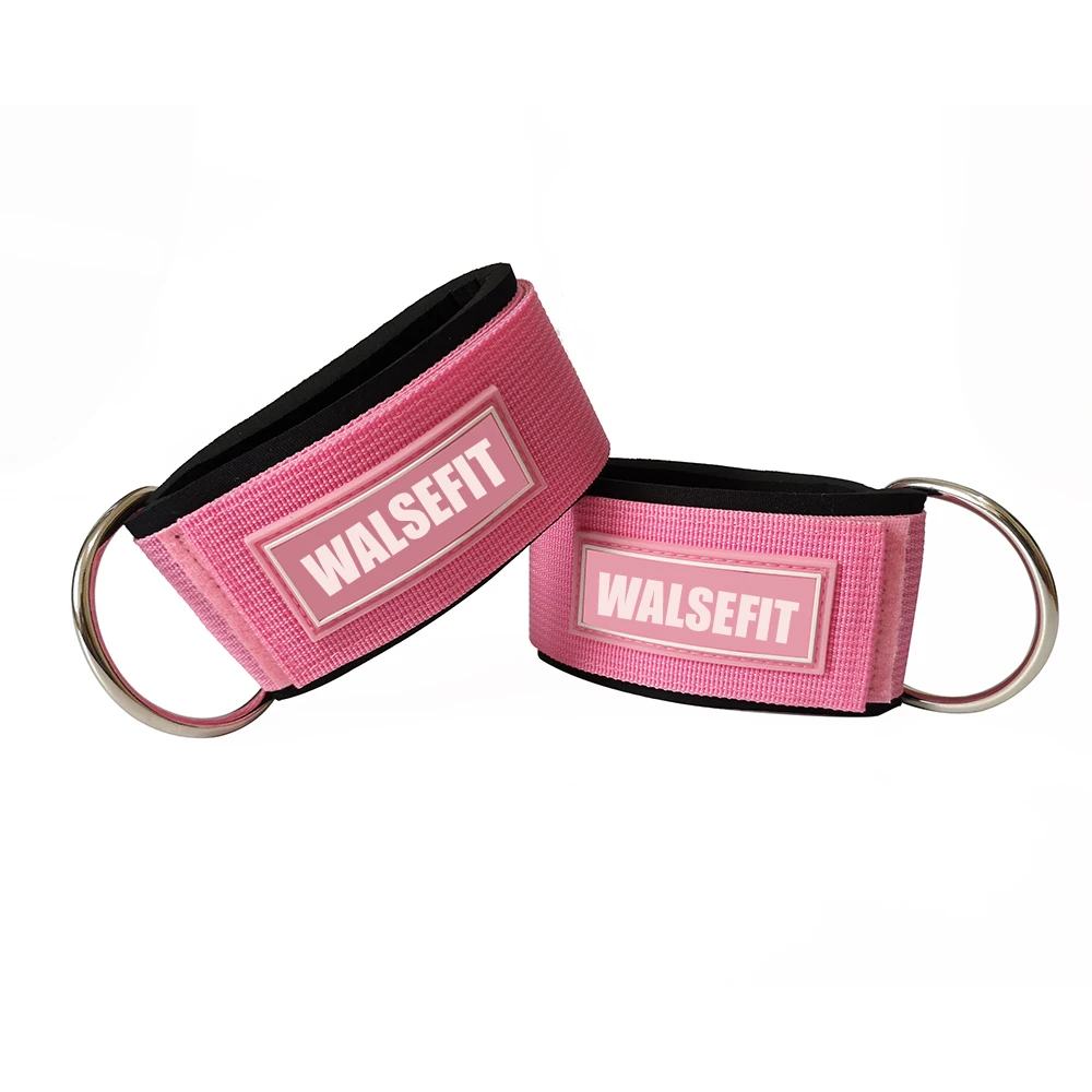 Neoprene Padded Leg Exercise Pink Ankle Strap for Cable Machine
