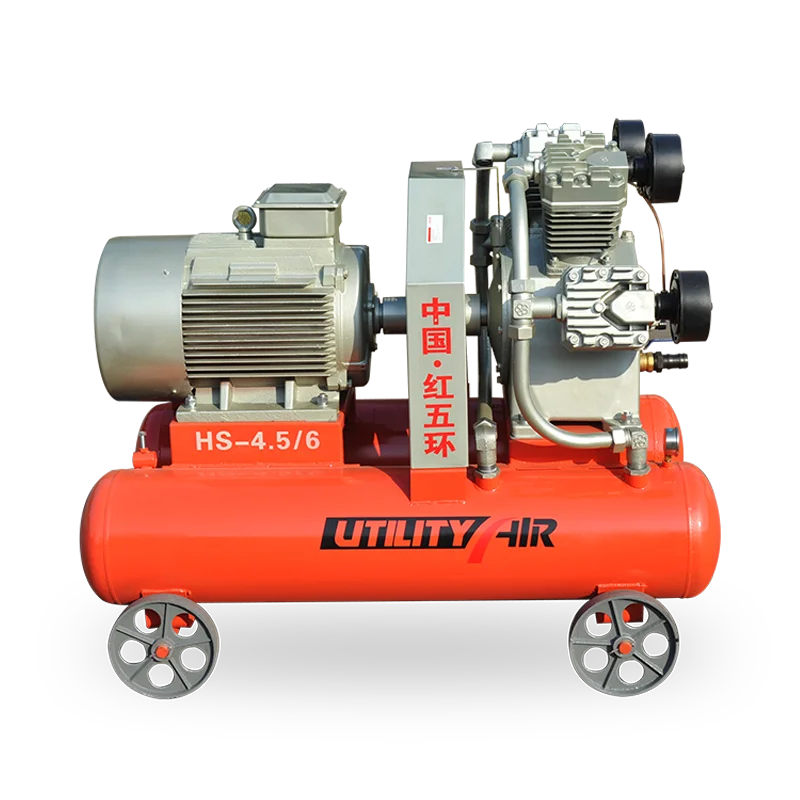 Электрические мобильные Поршневые воздушные компрессоры HONGWUHUAN HS4.5/6 0.6mpa 6bar 160cfm