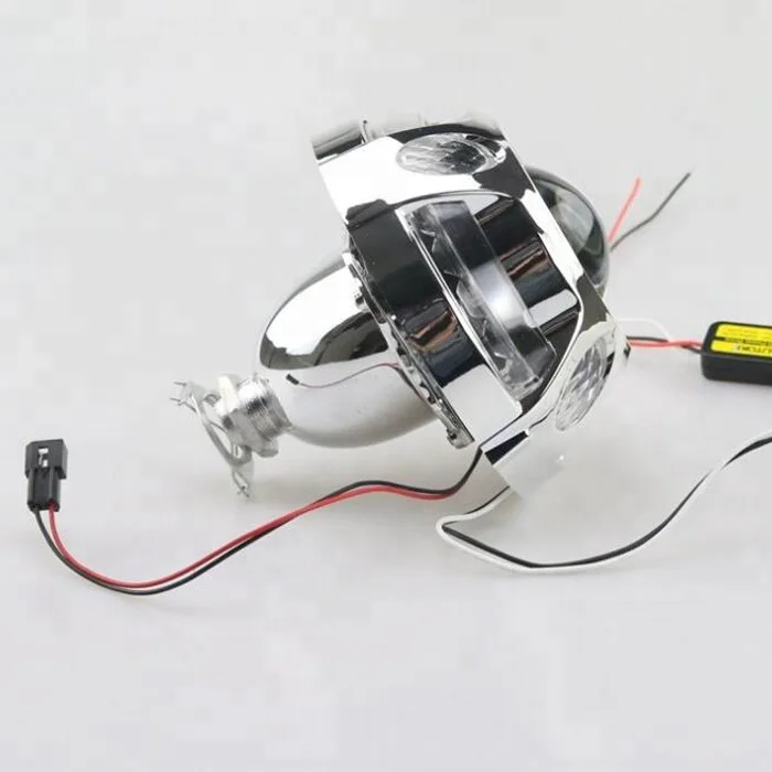 3 inch White Red Blue Hid Projector Lens Panamera LED Angel Eyes Shroud