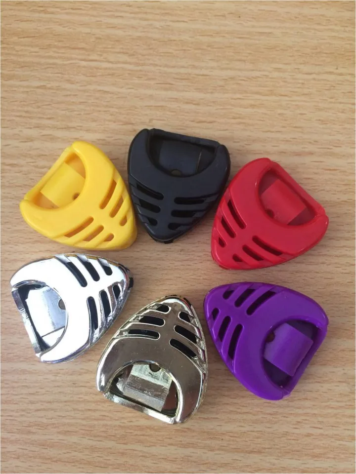 
Colorful heart shape picks holder Custom Logo Musical guitar picks holder 6 picks holder case 