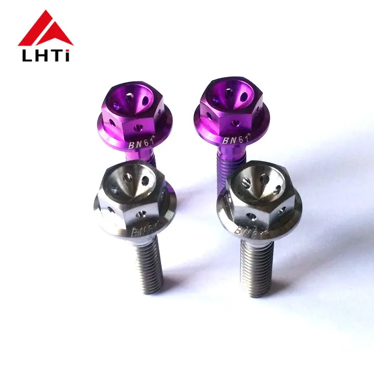 M6 M8 M10 Grade5  titanium bolts with anodizing color