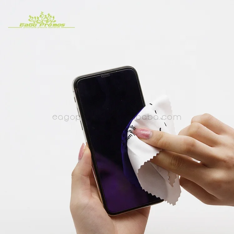 2024 2025 Wholesale Customized Size Polyester Microfiber Lens Screen/ Glasses/ Mobile Phone Cleaning Cloth