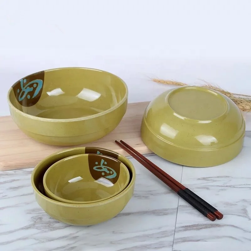Melamine korean noodle soup rice bowl sets