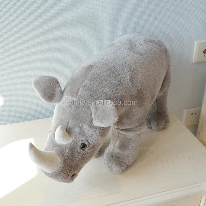 Nanjing ICTI factory custom cheap lovely lifelike rhinoceros animal chair plush stuffed animal toys