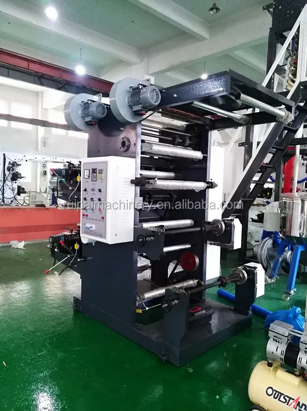 2 color  Flexo printing press machine 2 color flexographic machinery shopping bag printing machine