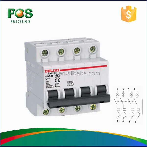 Приятные Глазу Delixi выключателя DZ47 защита от перенапряжения