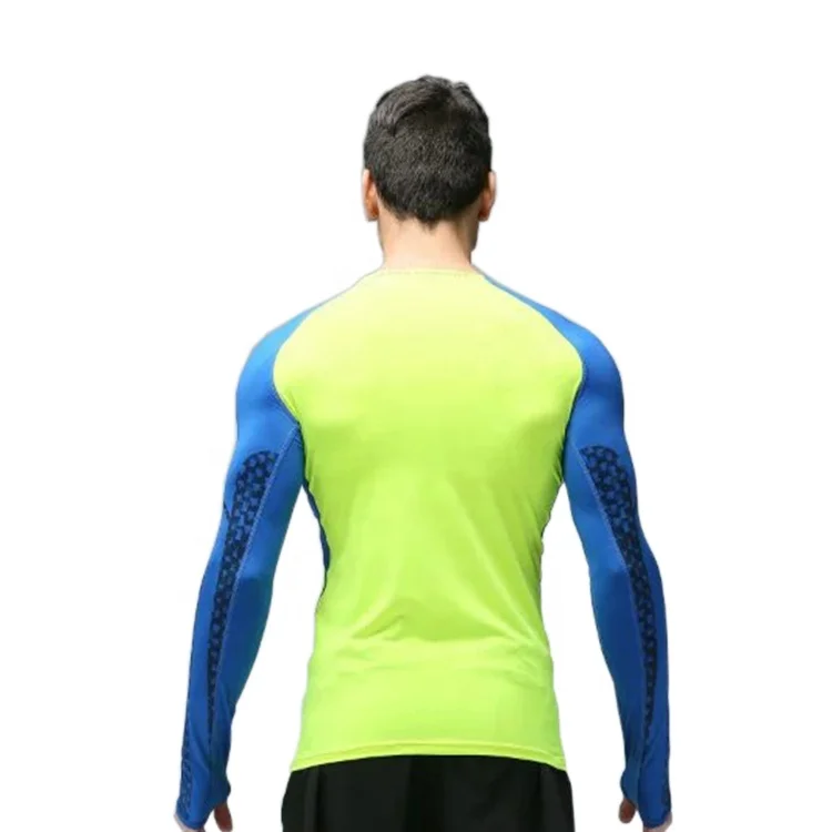 Ptsports young design long sleeves tight gym wear outdoor athletic sportswear men compression tights two pieces fitness set