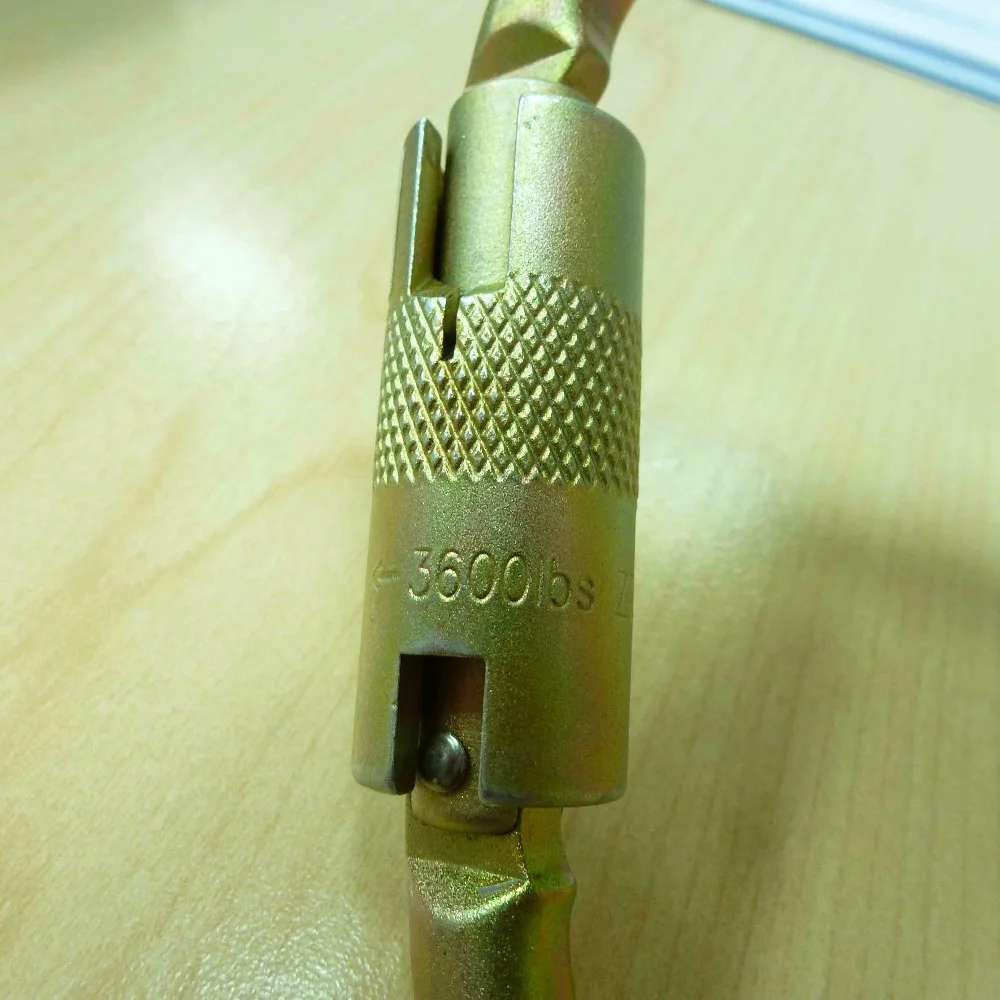 Steel D Locksafe Rescue Safety Carabiner Triple Lock