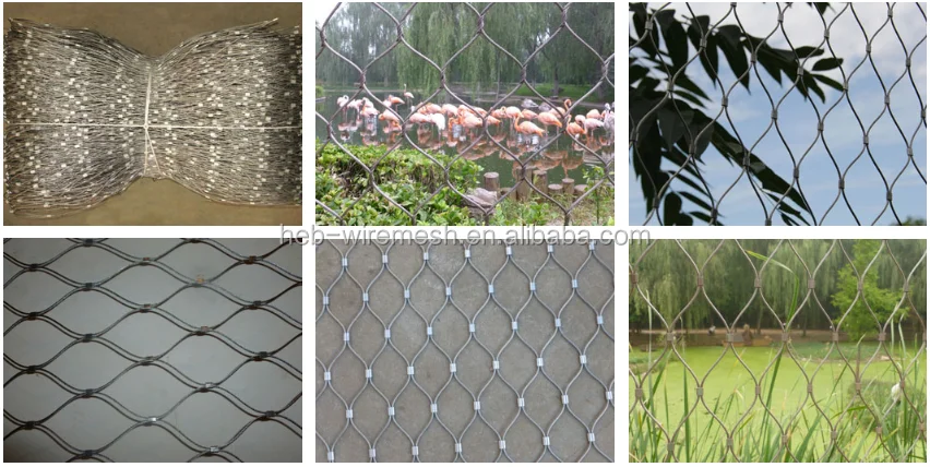 Candurs AISI 316 Architectural Flexible Black Oxide Stainless Steel Rope Wire Mesh