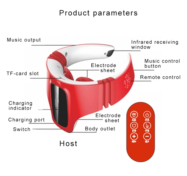 portable hand vibrator infrared body acupressure vibration vibrating lower back pain electric pulse therapy neck massage machine