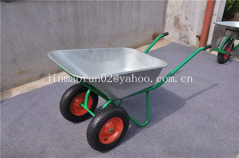 WB6417 оцинкованная двухколесная стальная тачка