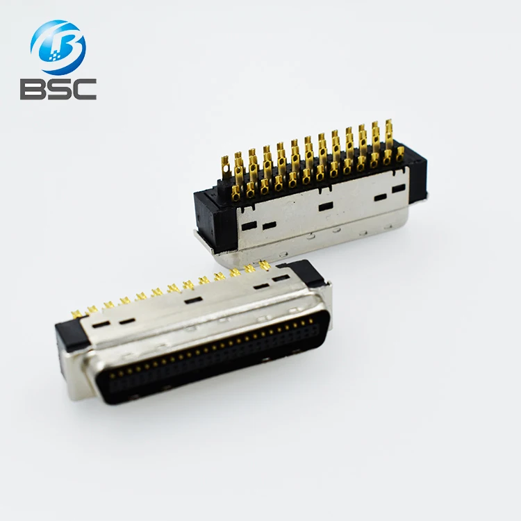 Factory direct 3M HPCN 3U' Gold SCSI Male head Connector 50P 50Core 20P 26P 50P Solder type