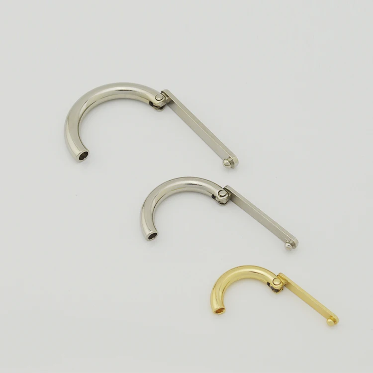 Top selling zinc alloy metal open D ring bag metal spring d ring buckle